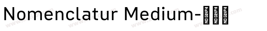 Nomenclatur Medium字体转换